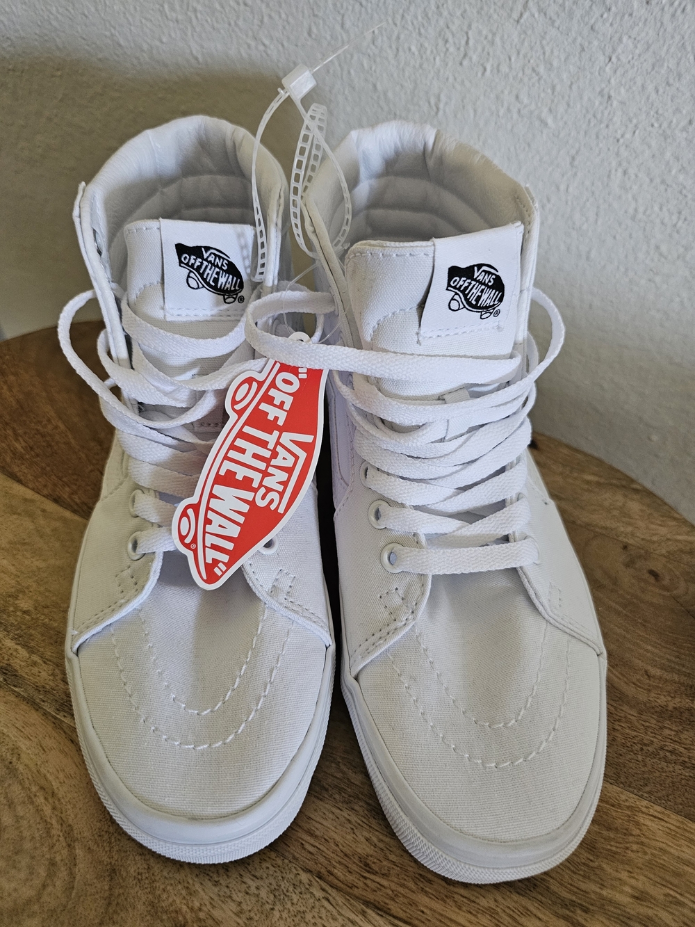 Vans Sk8-Hi White Canvas High-Top Sneakers